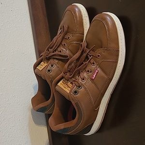 Levi's Men's Sneakers, Brown Faux Leather, size 9